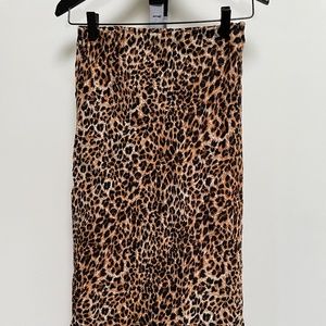 Nanushka Womens Leopard Midi Skirt